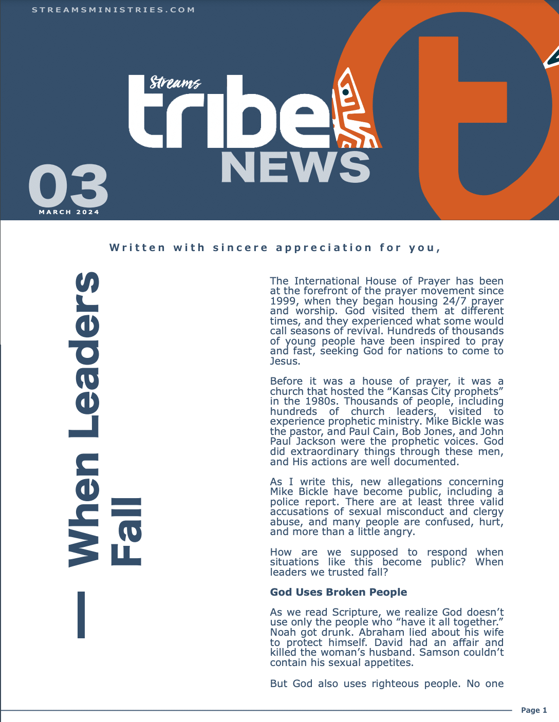 Tribe News March 2024 Streams Ministries International